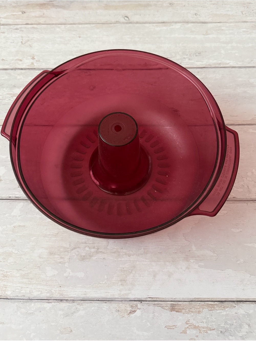 Tupperware Bundt Cake Pan Jewel Tone Maroon Red Baking Dish Bowl NEW